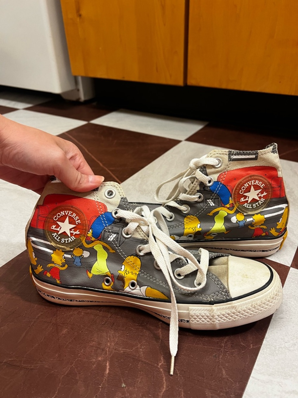 Rare Simpsons Limited Edition Gray Converse Sneakers
